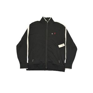 NWT Polo Ralph Lauren Interlock Track Jacket Black Men's Size XL Zip Up Retro